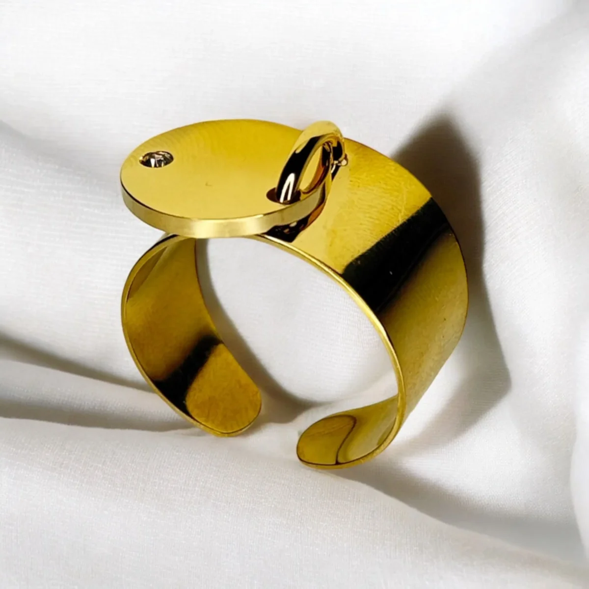 Bague Médaillon Dorée – Image 3