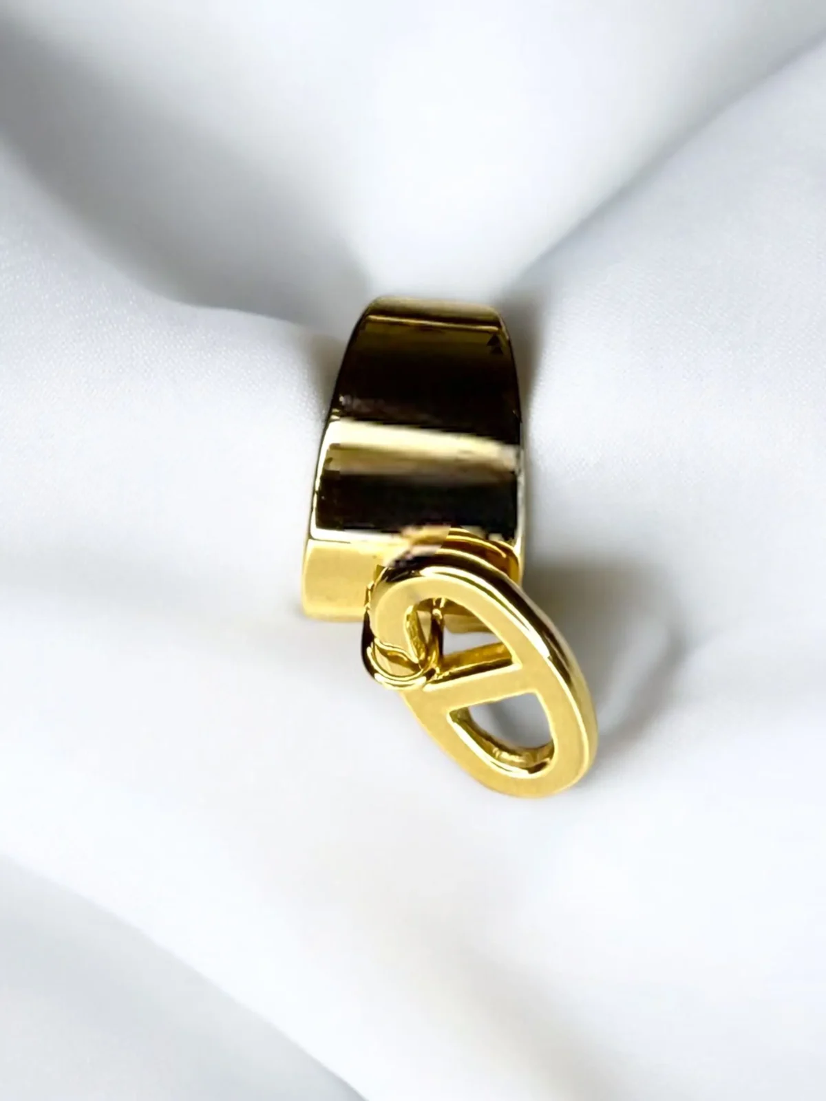 Bague Breloque Maille Marine
