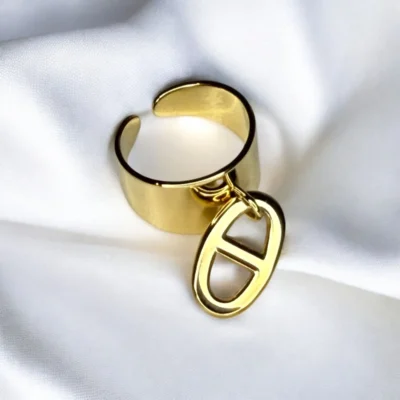 Bague Breloque Maille Marine