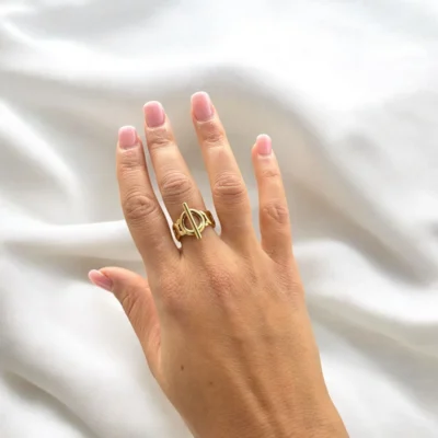 Bague anneau barre
