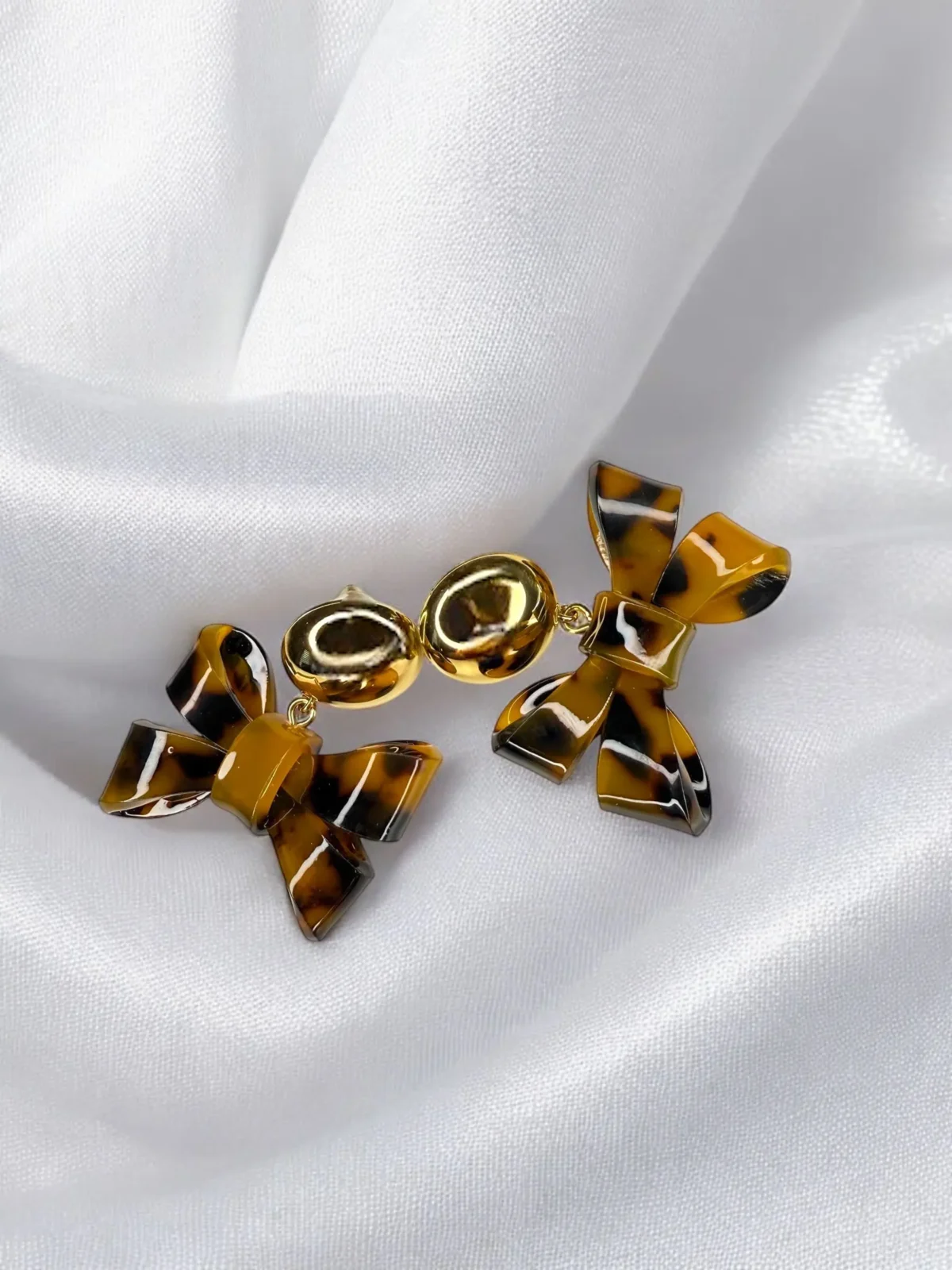 Boucles d'oreilles Nœud Léopard