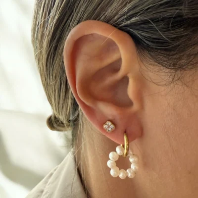 Boucles oreilles charme de perles