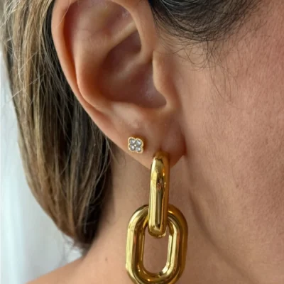 Boucles oreilles charme maillon