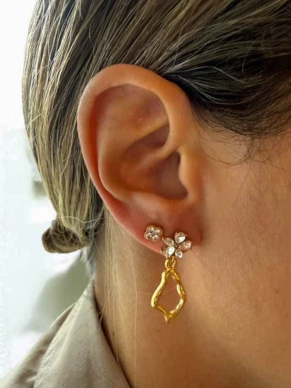 Boucles oreilles hexafleur