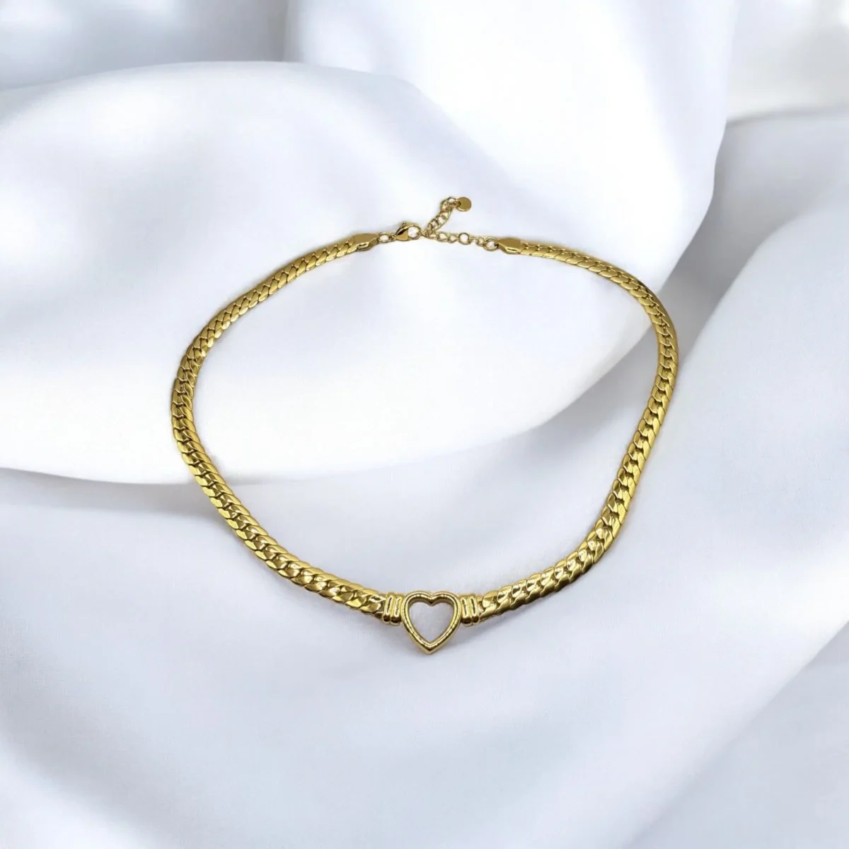 Collier Chaine et Cœur