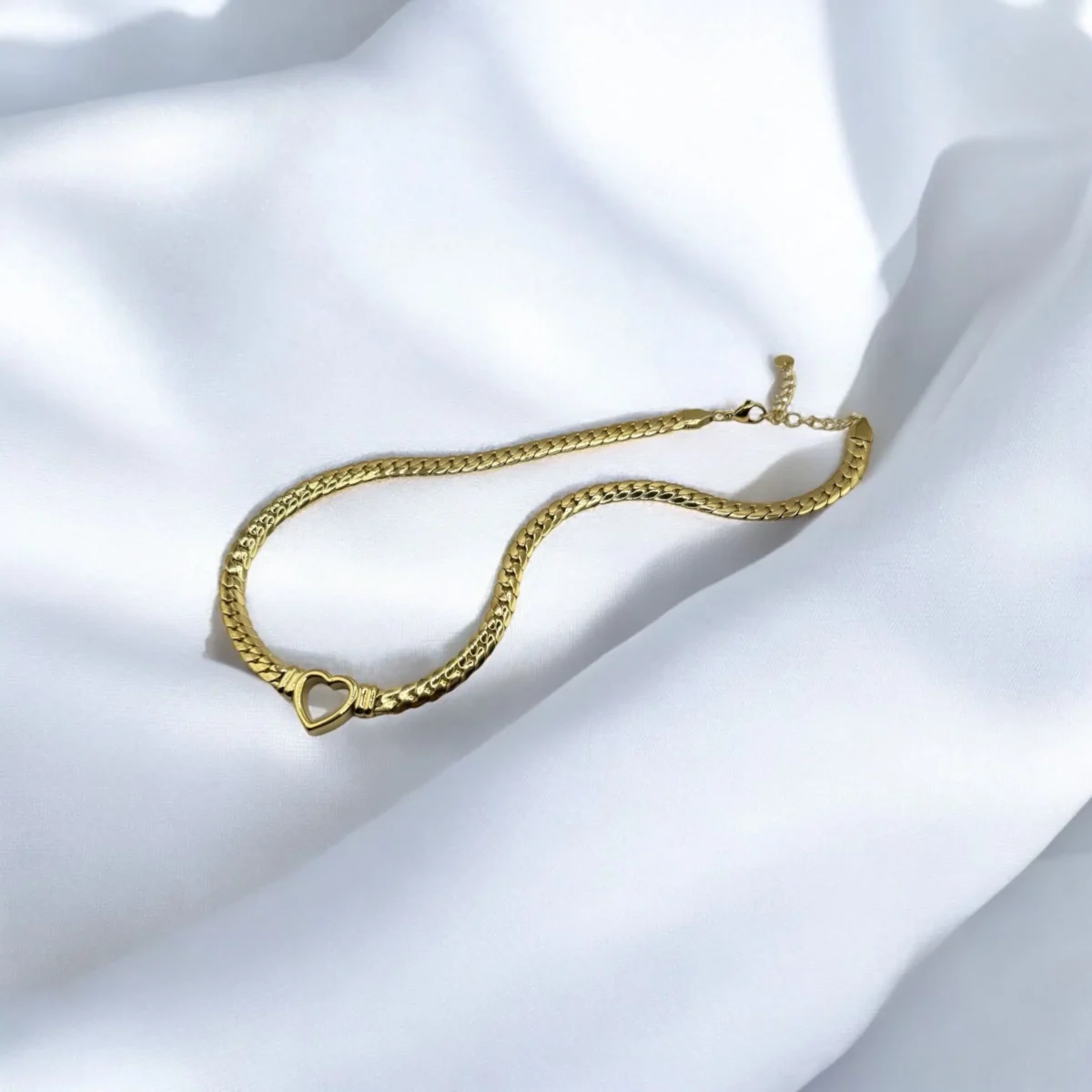 Collier Chaine et Coeur