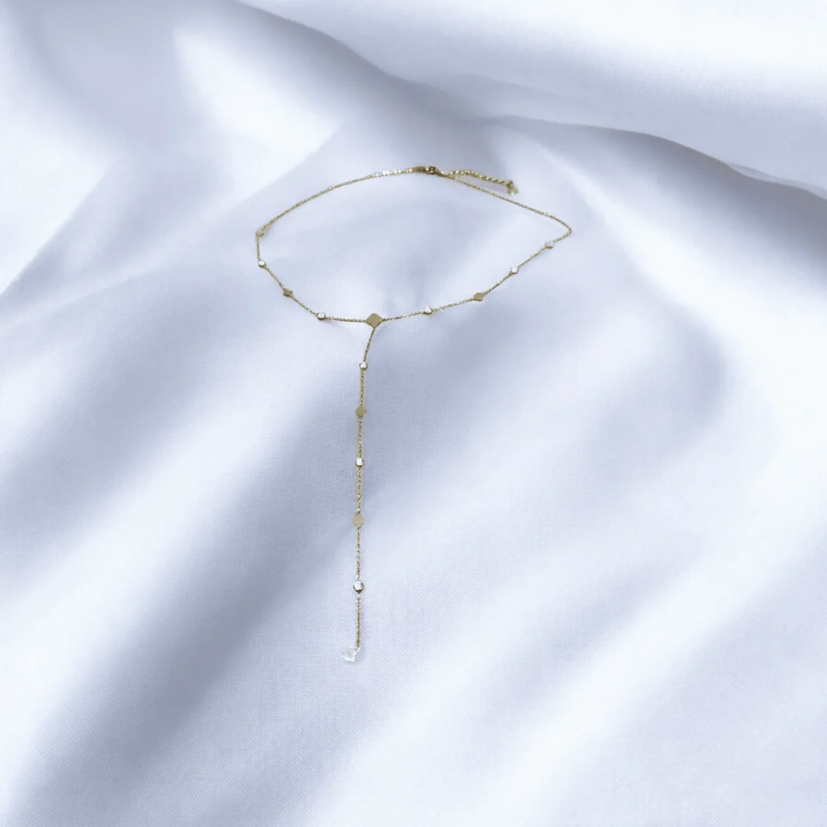 Collier Sautoir Trèfle et Mini Strass – Image 3