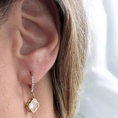 Boucles Trèfle Dorées