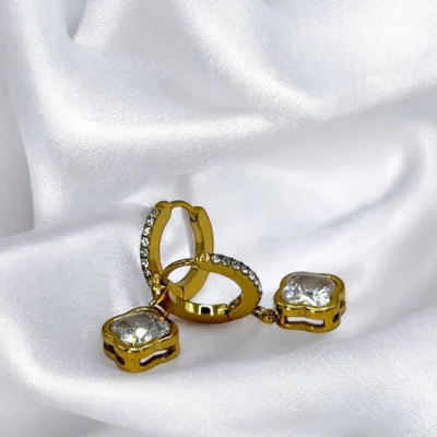 Boucles d’oreilles Trèfle Dorées
