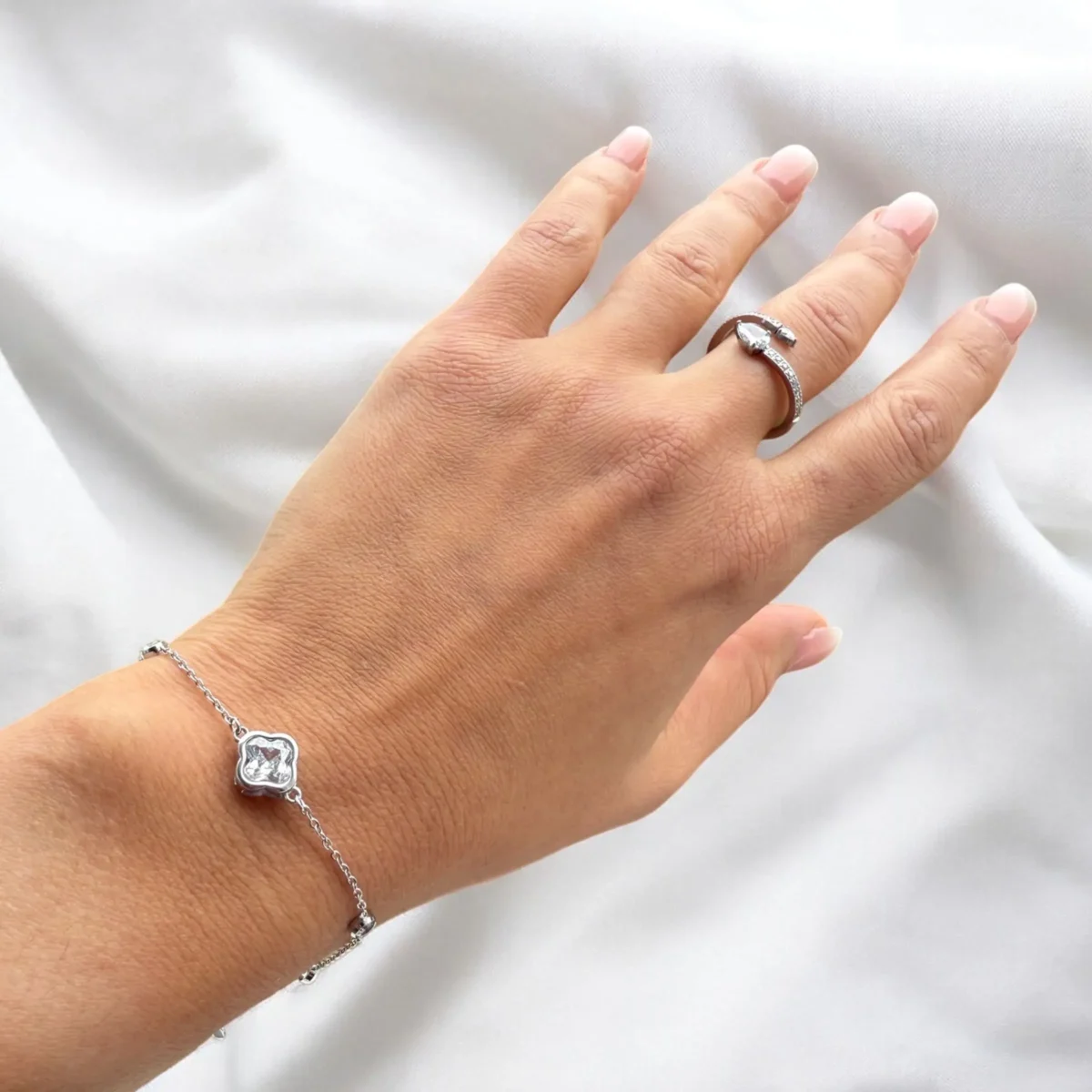 Bracelet Trèfle Argenté
