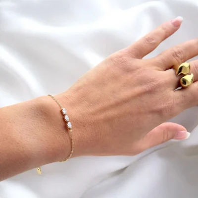 Bracelet Trilogie Doré