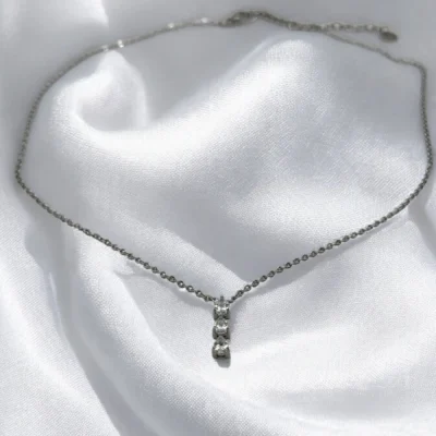 Collier Trilogie Argenté