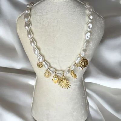 Collier charme perle