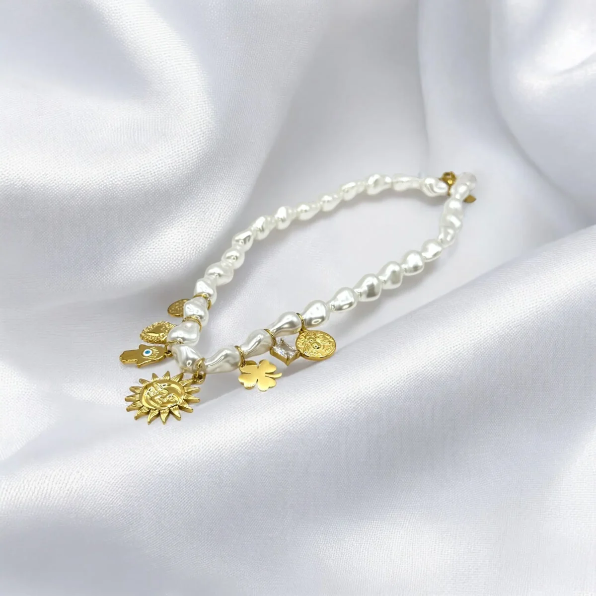 Collier charme perle