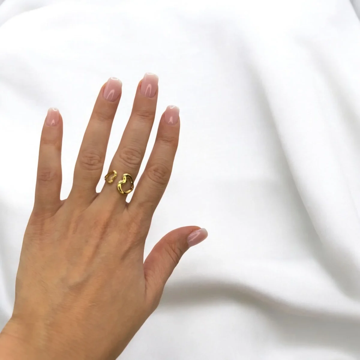 Bague Double Cœur Ouverte