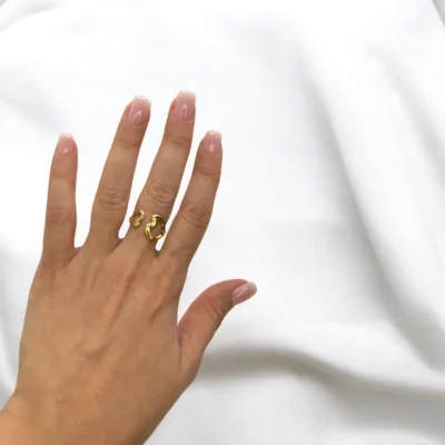 Bague Double Cœur Ouverte