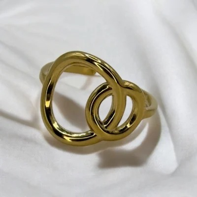 Bague Étreinte Dorée