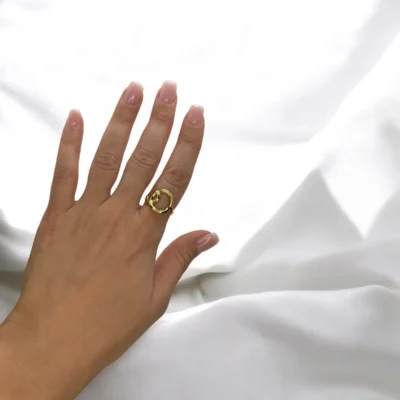 Bague Étreinte Dorée