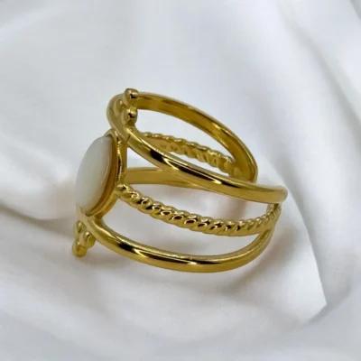 Bague Multi Anneaux Nacrée