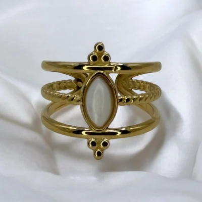 Bague Multi Anneaux Nacrée