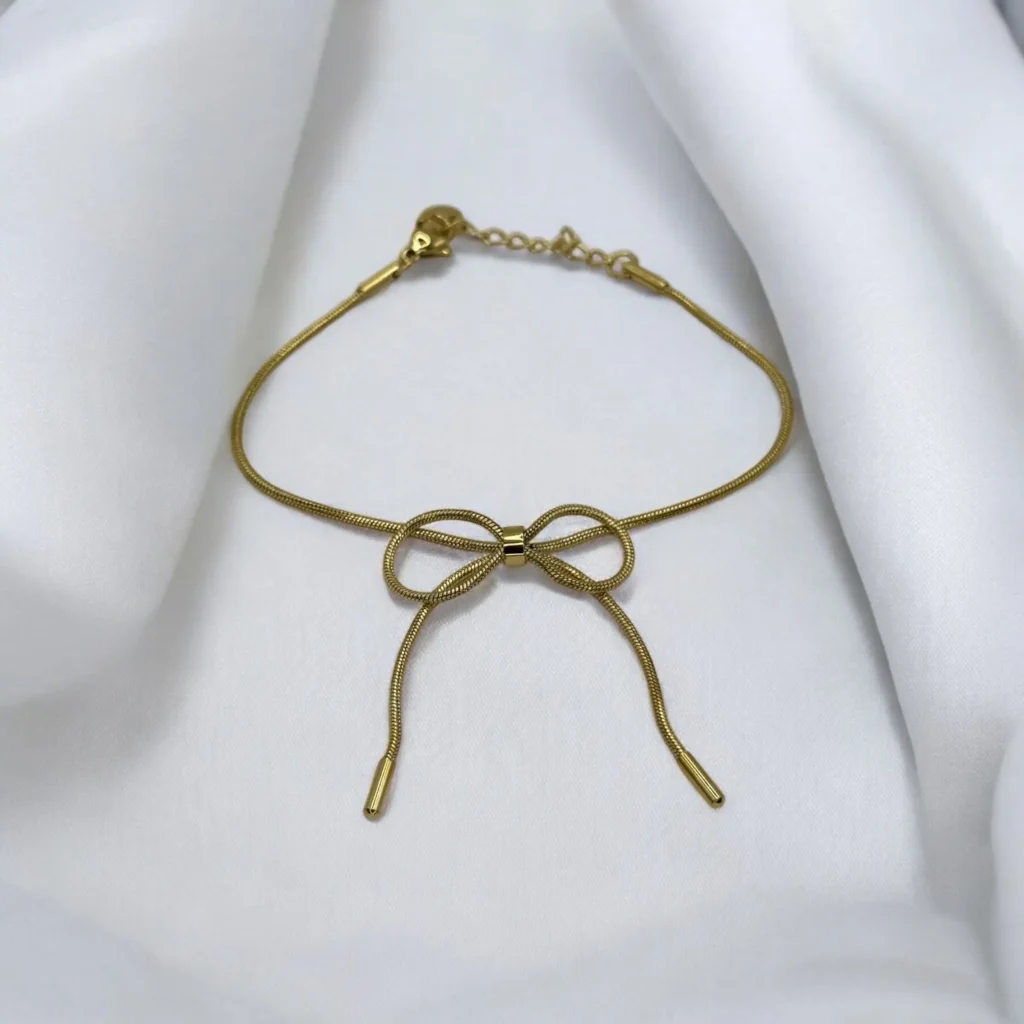 Bracelet Femme Doré Or Jaune Chaînette En Acier Inoxydable Réglable - Style Chic Et Ajustable