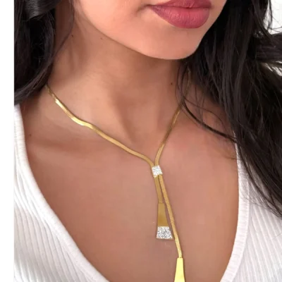 Collier Cascade Doré