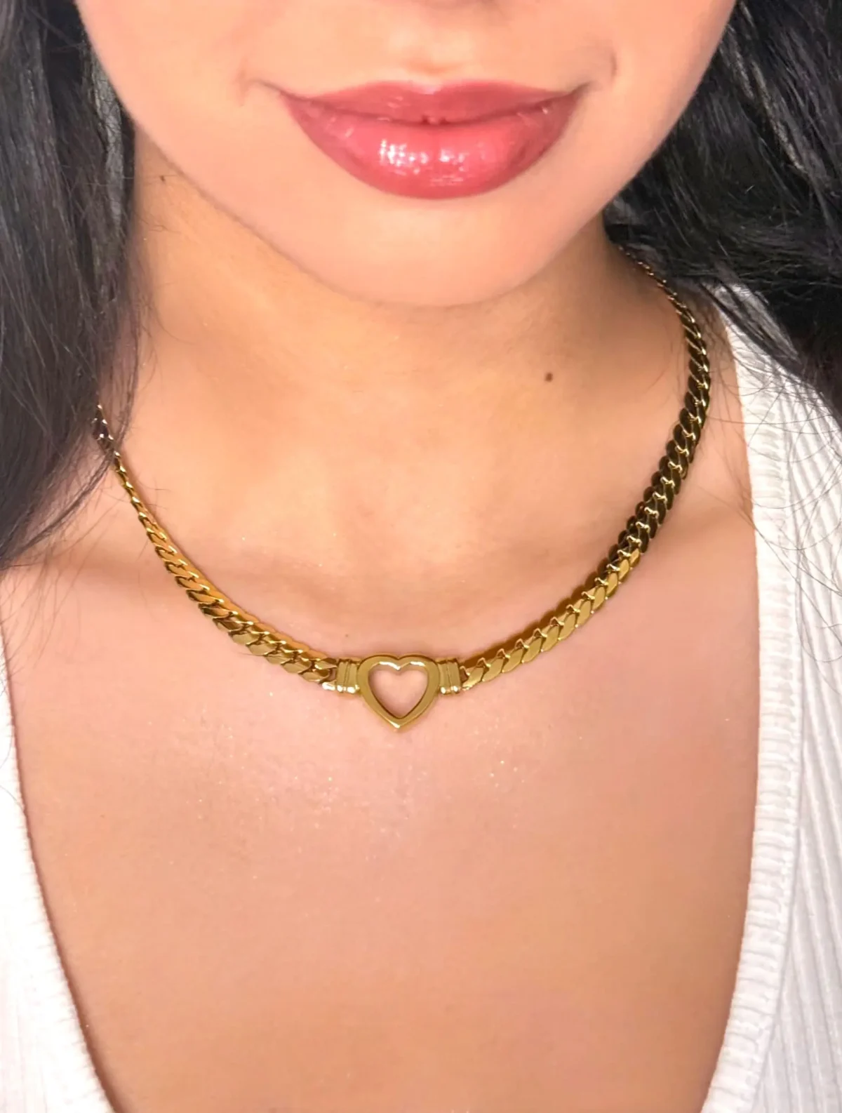 Collier Chaîne et Cœur