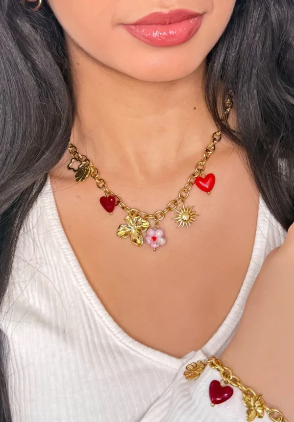 Collier Charme Rouge