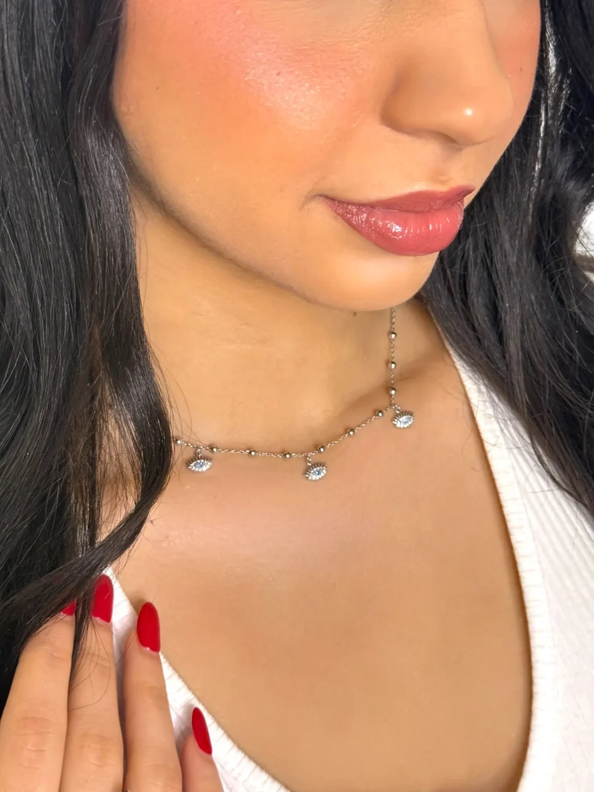Collier Fan Argenté