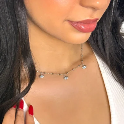 Collier Fan Argenté