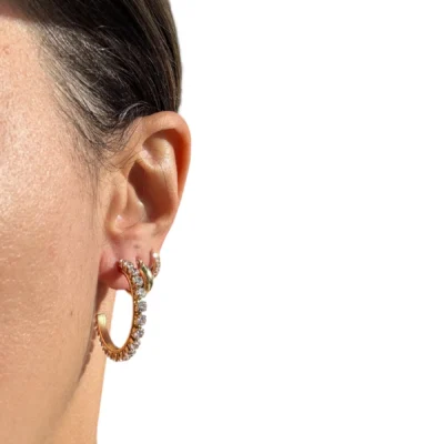 Boucles Dorées Cristaux Luxe