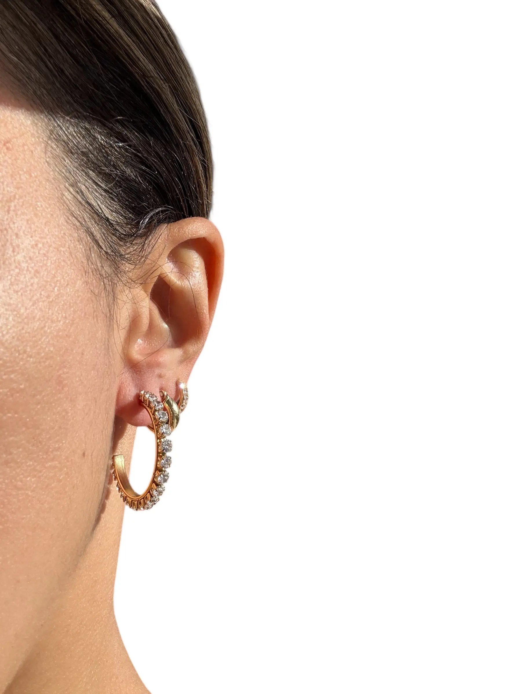 Boucles Dorées Cristaux Luxe 2 Boucles Dorées Cristaux Luxe