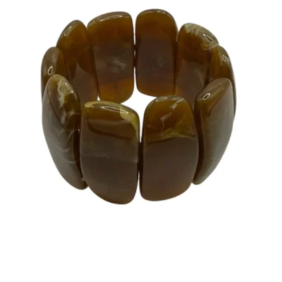 Bracelet Aurore Argile – Beauté Naturelle en Acier Inoxydable, gros plan