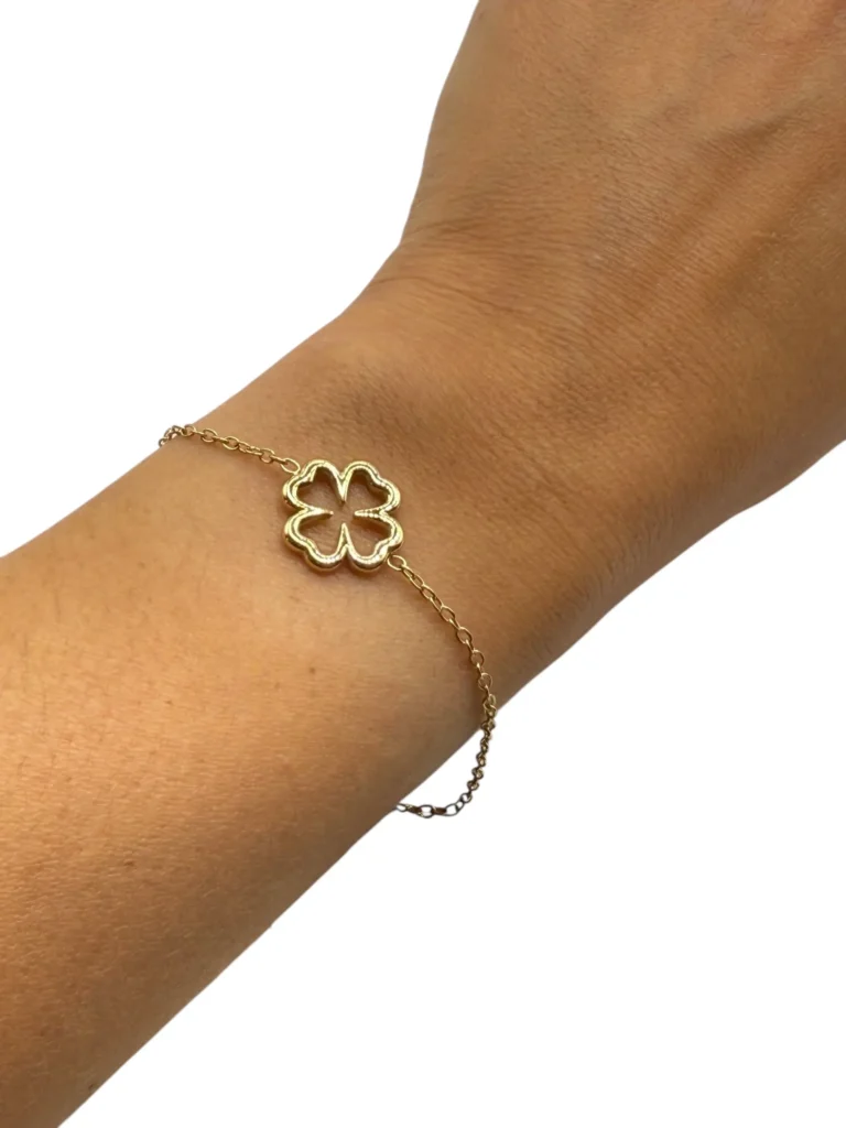 Bracelet Doré Trèfle Creux
