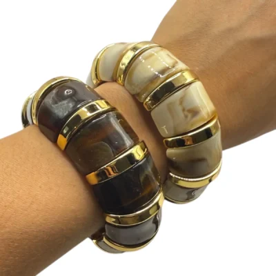 Bracelet Ivoire Mystique Dore