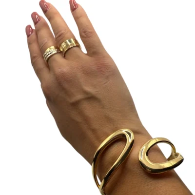 Bracelet Manchette Dore
