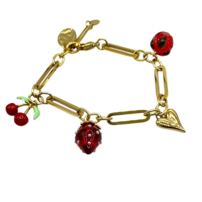 Bracelet breloques fruitees