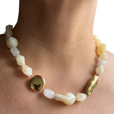 Collier Éclat d’Ivoire Doré_2 Collier Eclat dIvoire Dore