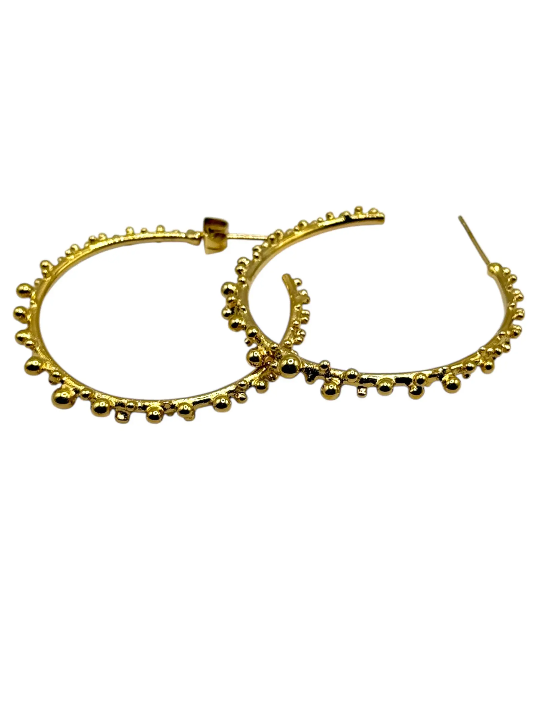 Créoles Dorées Billes 1 Créoles Dorées Billes