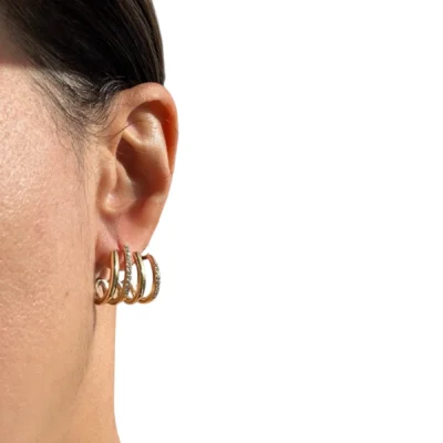 Créoles Dorées Multi Anneaux