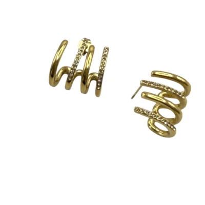 Créoles Dorées Multi Anneaux