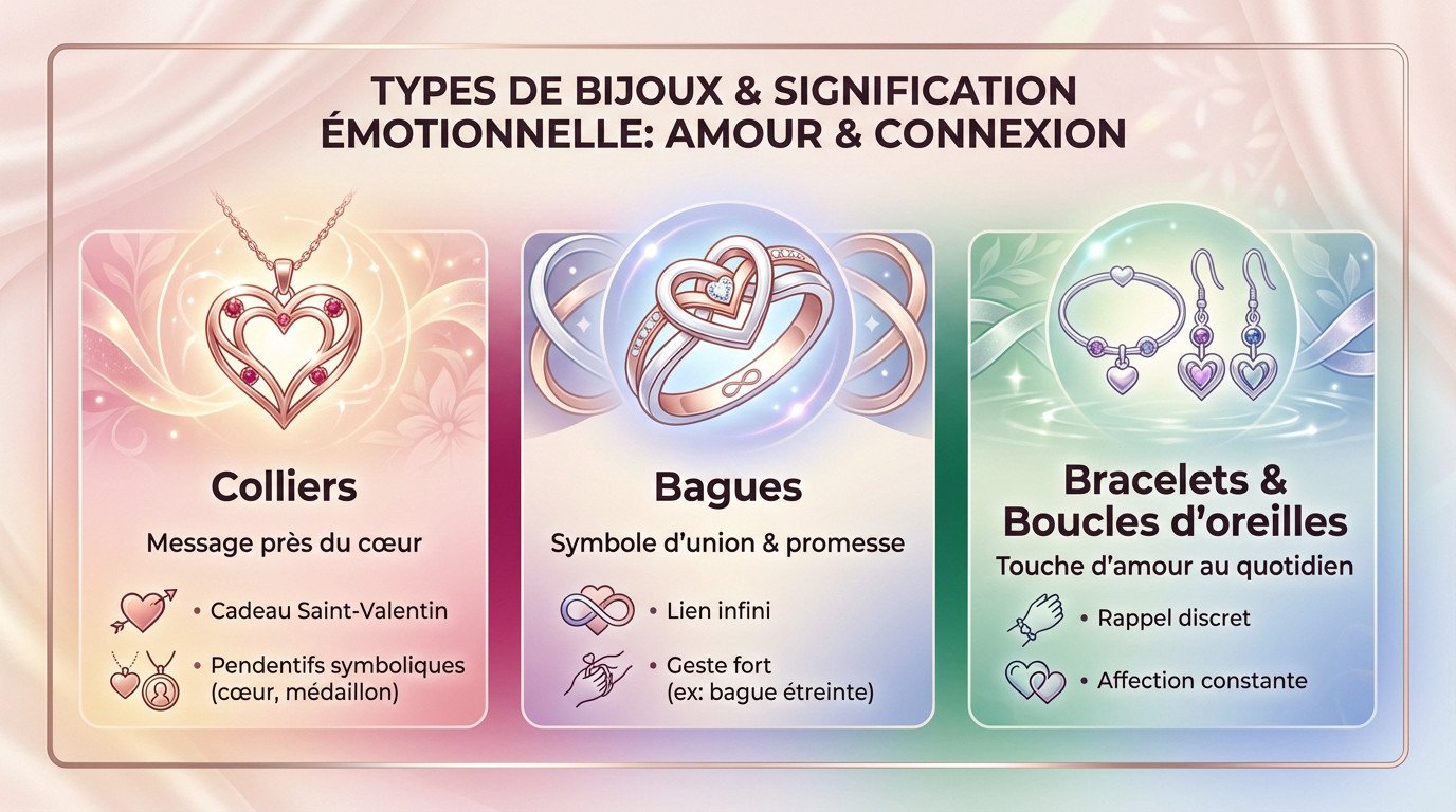 Symbolique émotionnelle des bijoux amour en acier inoxydable et signification bague étreinte