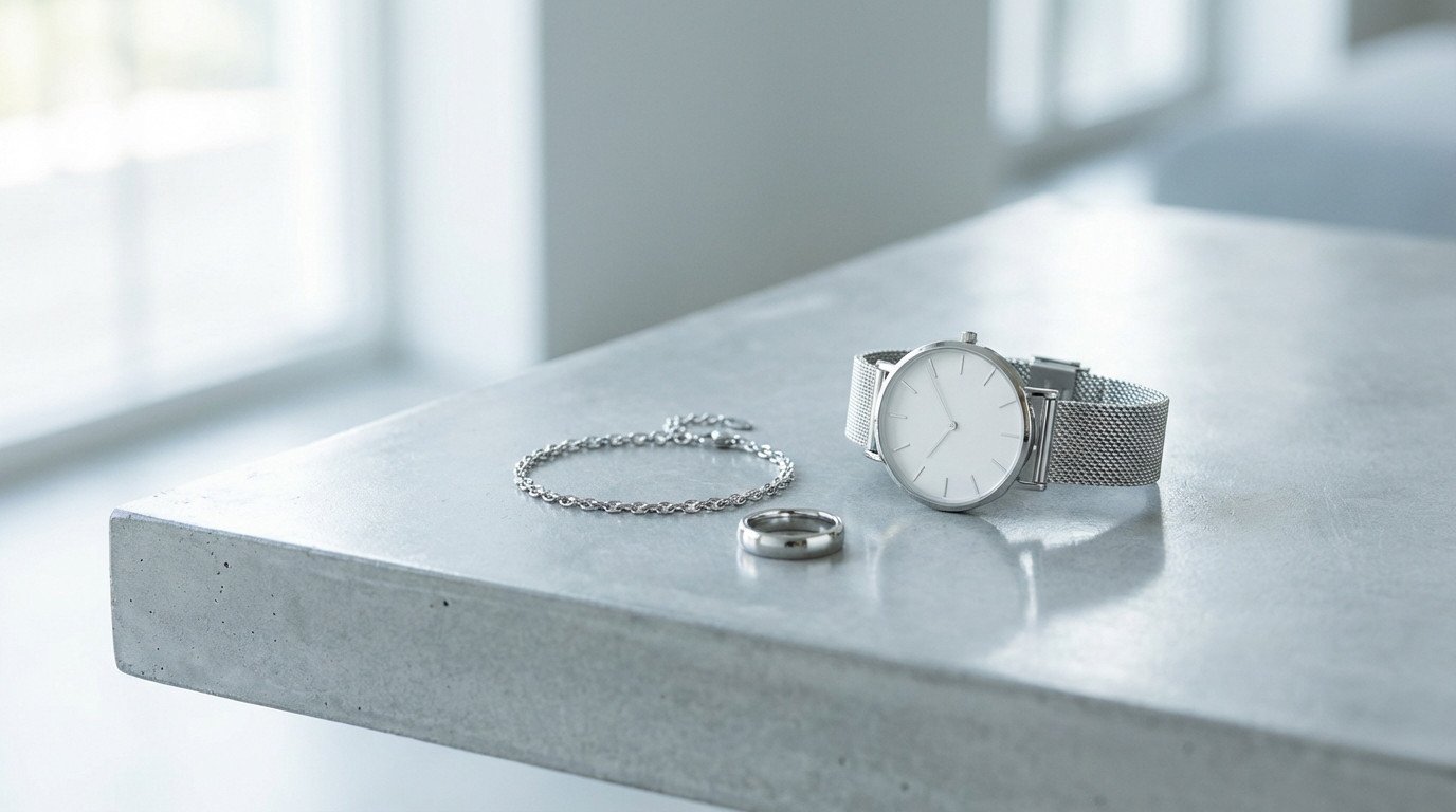 Bijoux acier inoxydable : le secret de leur durabilité 1 timeless steel jewelry display