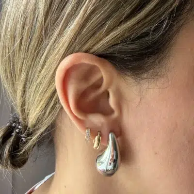 Boucles d'Oreilles Eclat de Pluie Argent