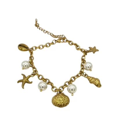 Collier Charms Trésors de la Mer Doré