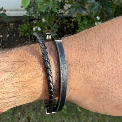 Bracelet Jonc Homme Noir