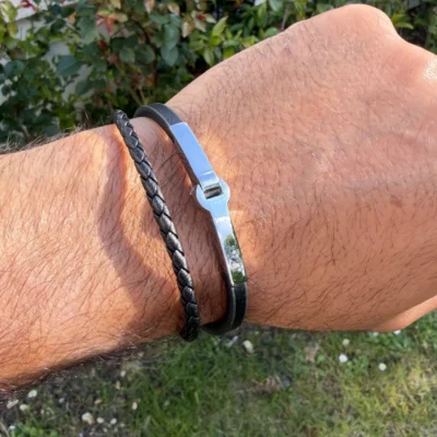 Bracelet Jonc Homme Noir