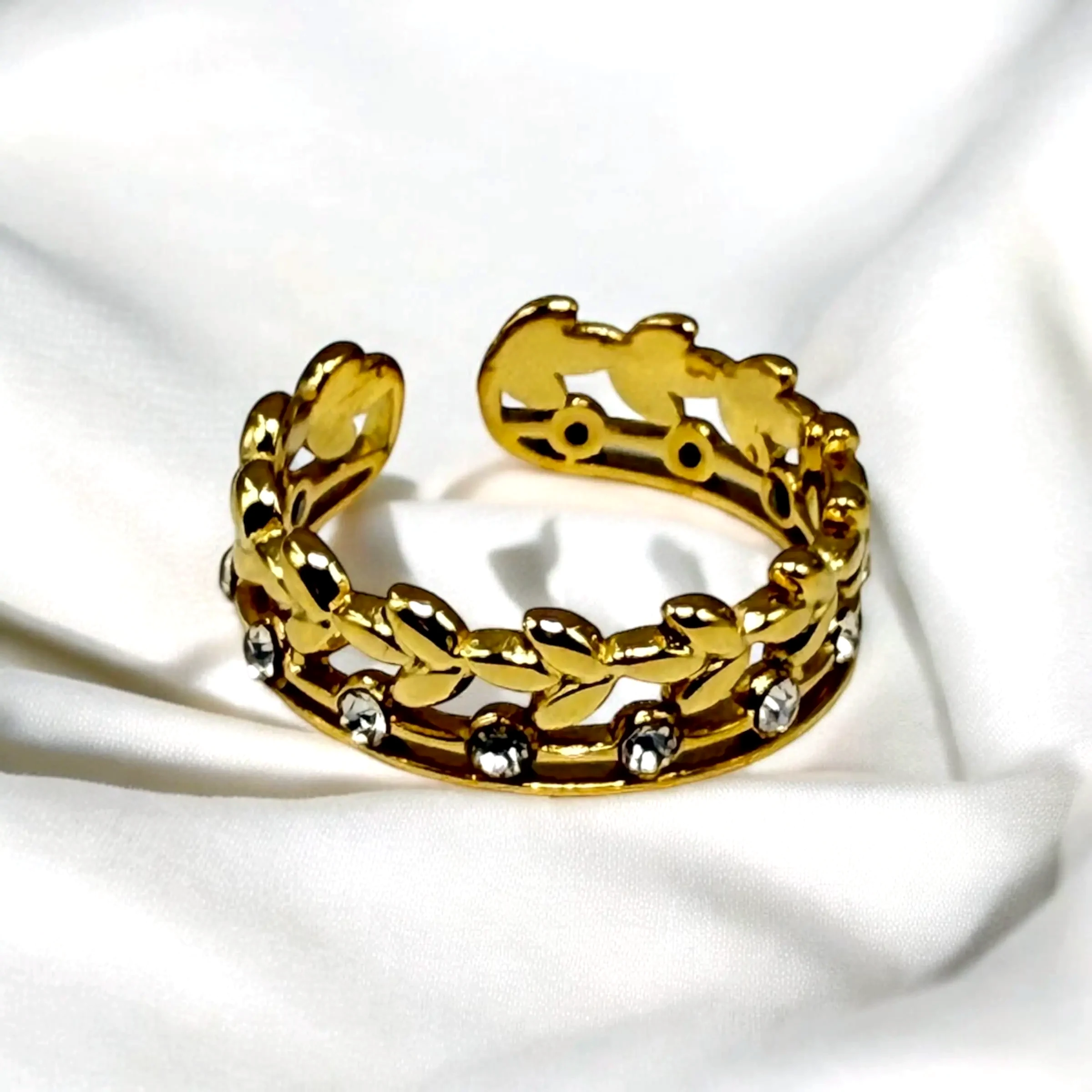 Bague Feuille Étincelante 3 Bague Feuille Étincelante – Image 3