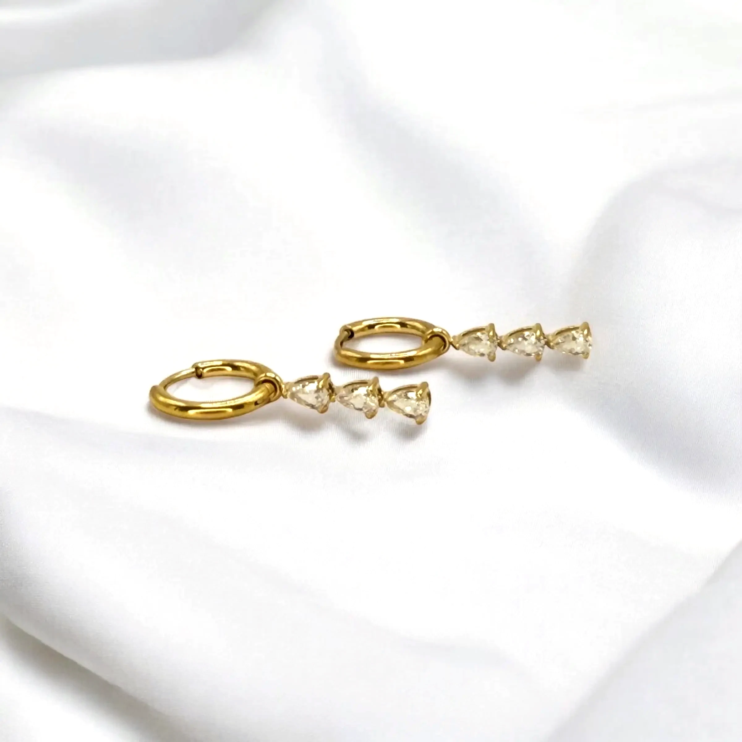 Boucles d'Oreilles Trilogie Dorées 3 Boucles d'Oreilles Trilogie Dorées – Image 3