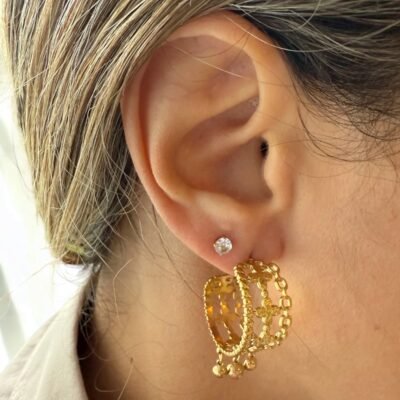 Boucles d'Oreilles Chaîne Breloques